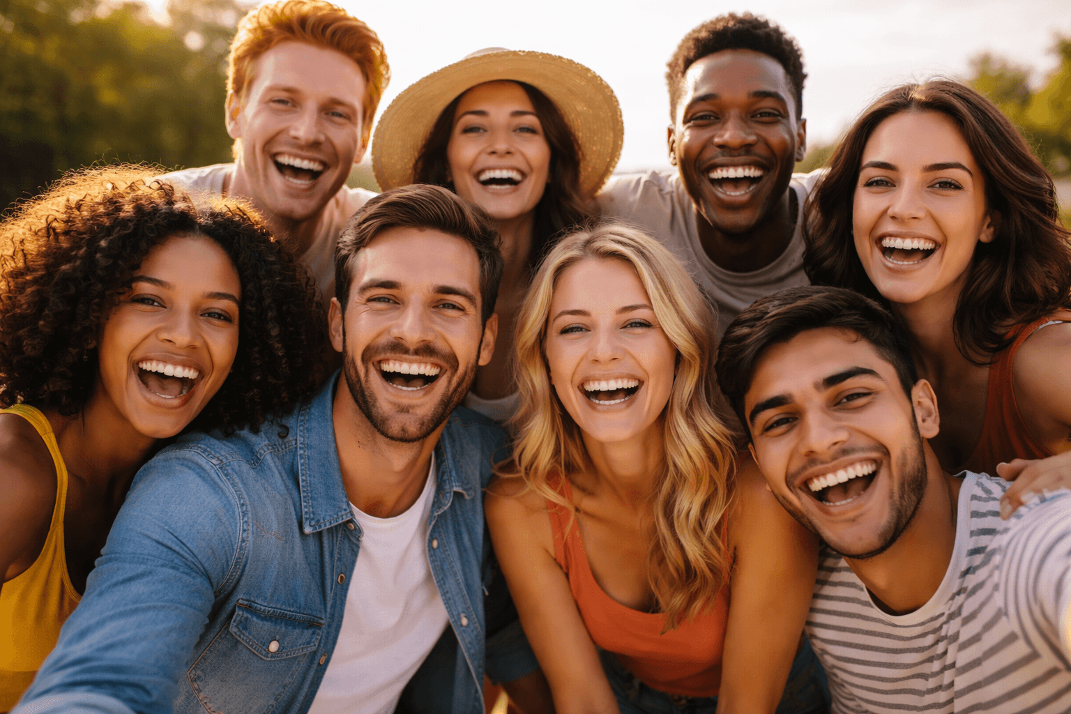 Happy people together